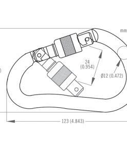 DMM 12mm Boa Steel Screwgate