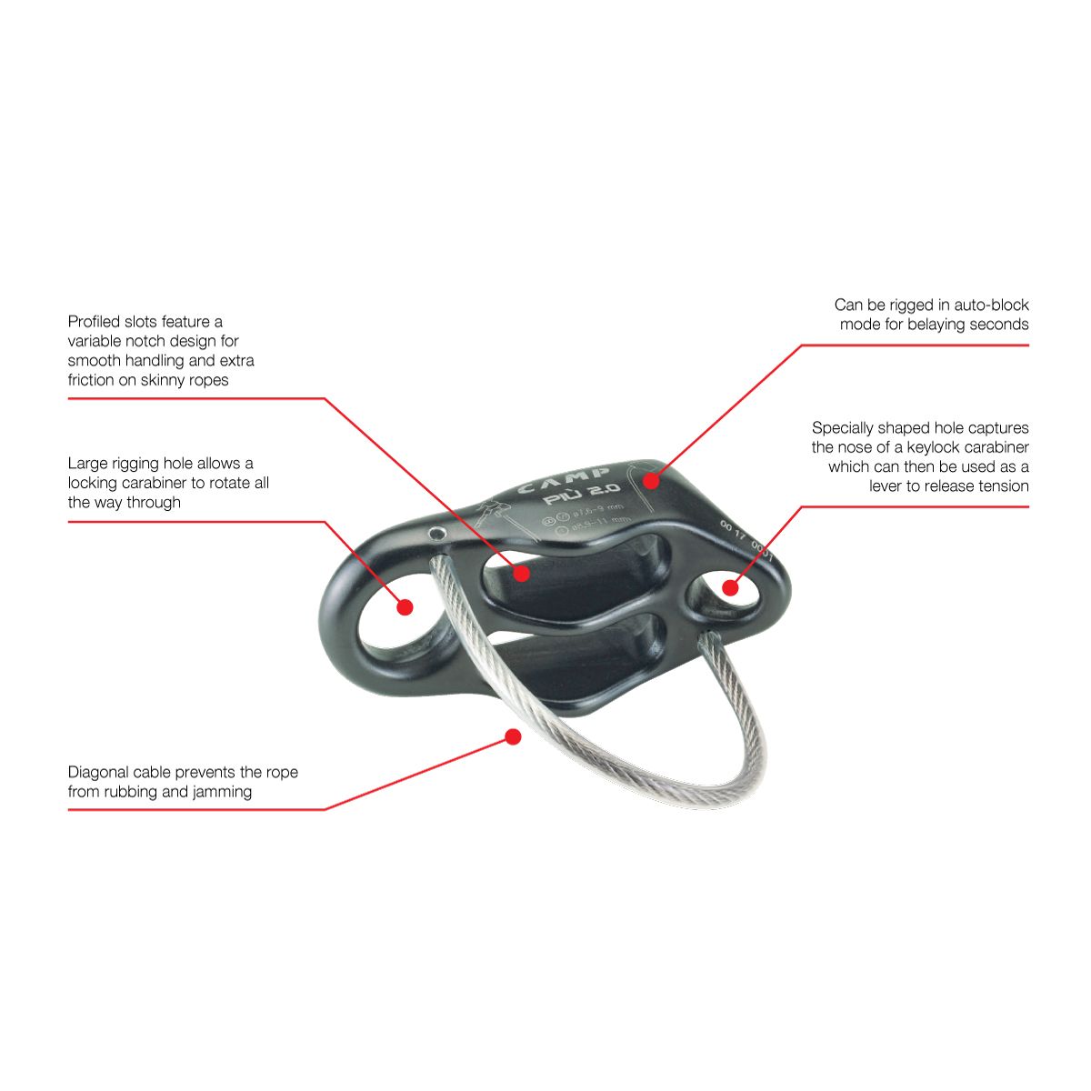 Piu 2.0 Belay Kit Camp Piu 2.0 Belay Kit -Tramptilt-shop